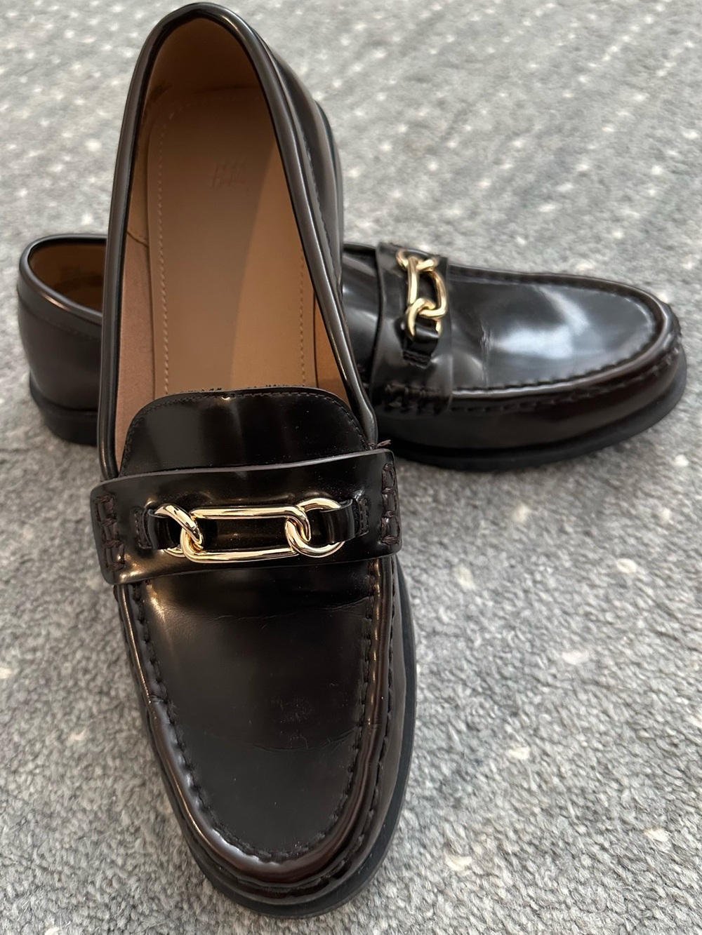 H&M Classic Horsebit Loafers in Dark Brown - Size 41 (10 US woman)